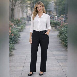 FDJ French Dressing Womens Dark Navy Straight Pant Size 10